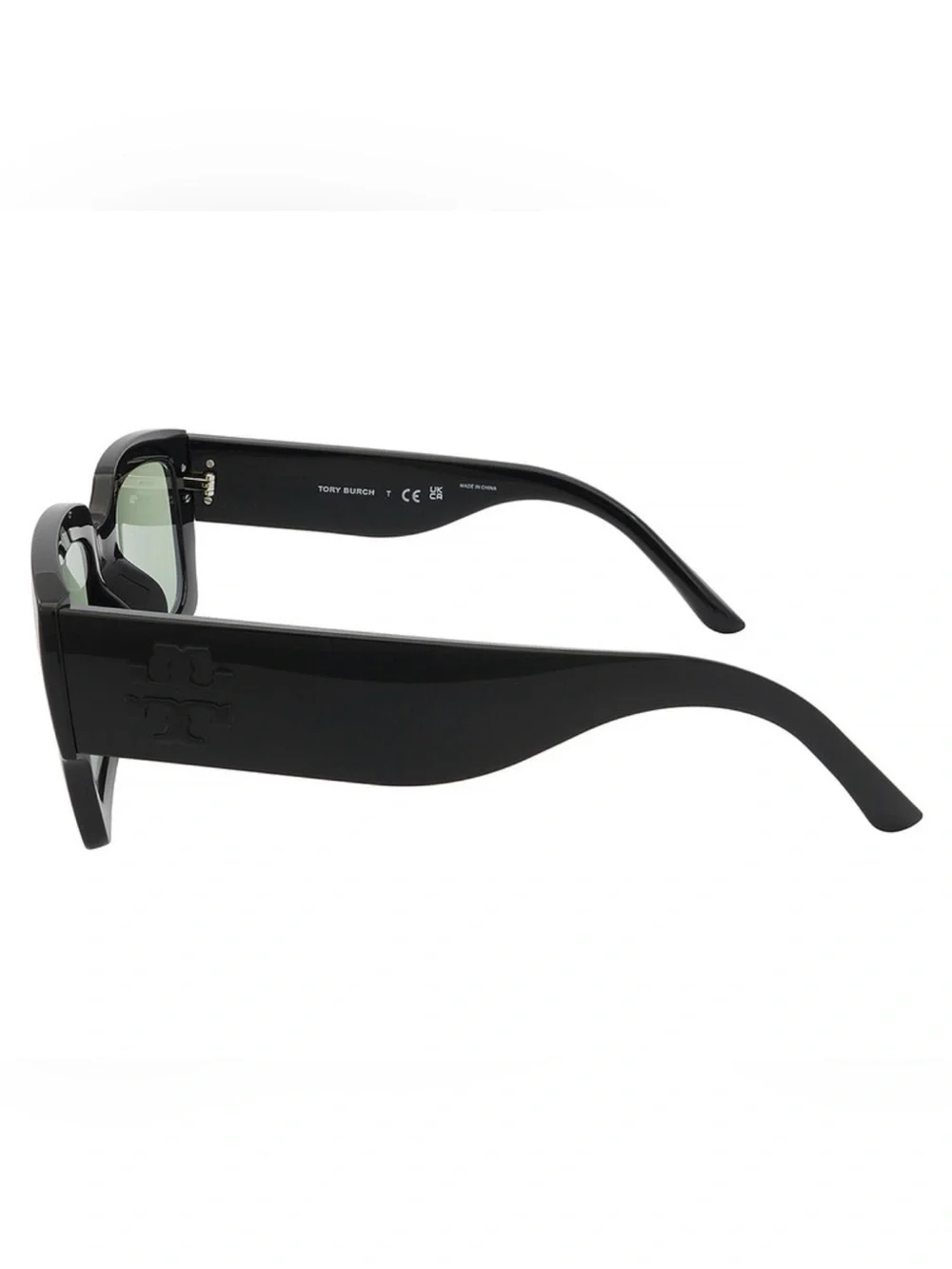 Tory Burch TY9067U Black Mint Green Rectangular Sunglasses 51mm + Case